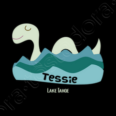 Tessie Lake Tahoe Lake Monster Cartoon Graphic T-Shirt Tessie Lake Tahoe Lake Monster Cartoon Graphic T-Shirt