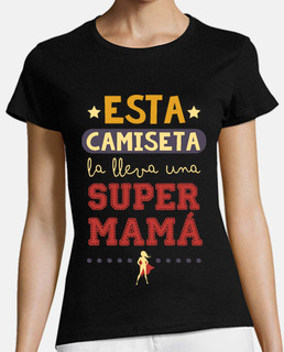 this t-shirt bears a supermom