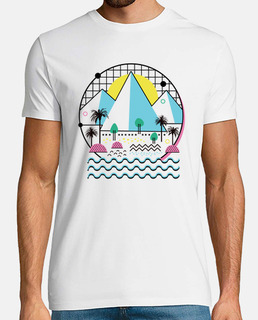 tierra de la camisa audaz y abstracta para hombre