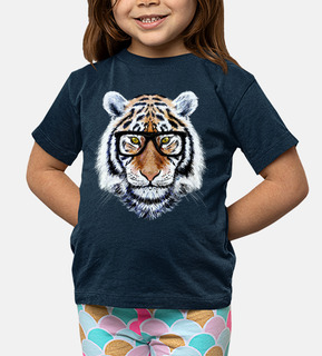 tiger face with glasses