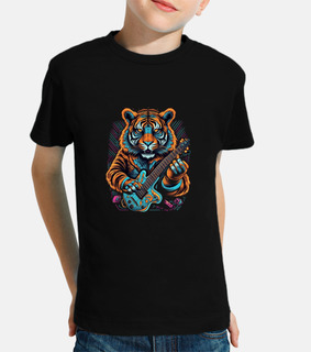 Tiger Playing Bass Guitar Bassist