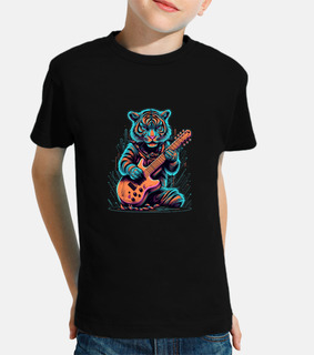 Tiger Playing Bass Guitar Bassist