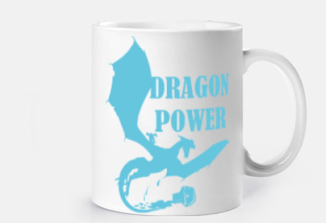 Tinta derramada forma Dragon en azul 2
