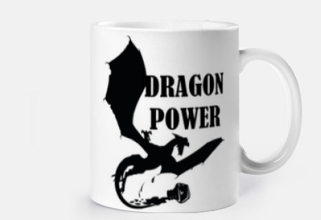 Tinta derramada forma Dragon en negro 2