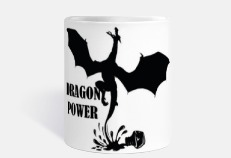 Tinta derramada forma Dragon Negro 4