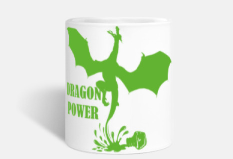 Tinta derramada forma Dragon Verde 4