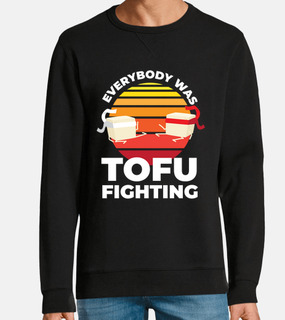 tofu che combatte senza carne vegano