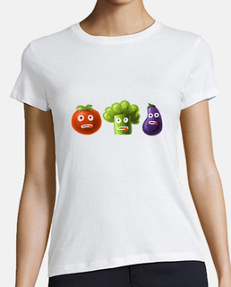 tomato broccoli and eggplant funny cartoon vegetables