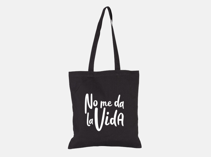 Negro LaMAGLIERIA Bolsa de Tela I Love Rock Tote Bag Shopping Bag 100% algodón 