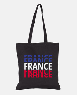 tote bag, very fashionable women&#39;s bag, sporty type jersey with france writing in the colors of 