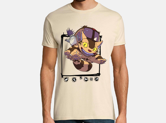 Totoro and happy trip nekobus t shirt tostadora