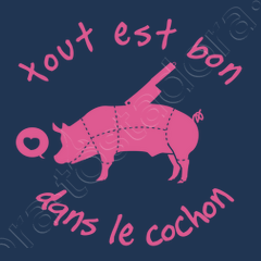 Tout Est Bon Dans Le Cochon - Cadeau Rigolo homme, femme, enfants, ▷  T-shirt Humour