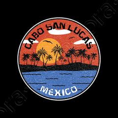 T-shirt tramonto su cabo san lucas messico