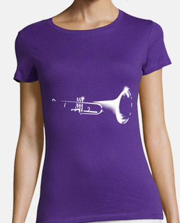 Trompeta Música Mujer, manga corta, morado, calidad premium