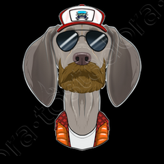 Trucker Dog I Truck Driver Weimaraner' Sticker