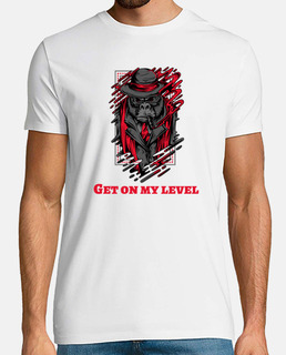 tshirt gorille à rayures gangster gorille