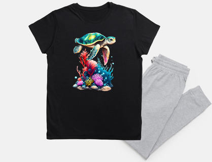 turtle above the corals night pyj sleep