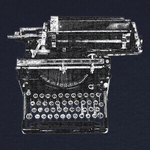 Camisetas Typewriter. Black