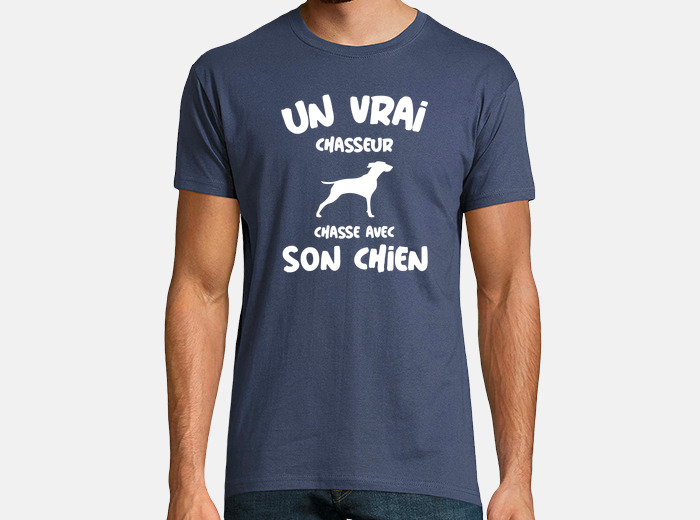 Tee shirt de chasse Personnalisable - Chasseur et son chien