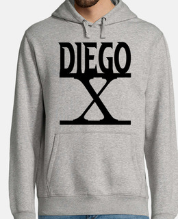 uomo, felpa con cappuccio, grigio melange, diego