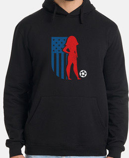USA American Flag Soccer Player Girl
