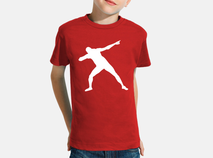 Usain bolt silhouette kids t shirt tostadora