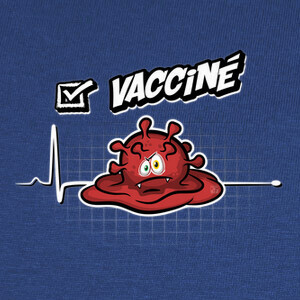 Camisetas vacunado contra covid 19 versión mascul