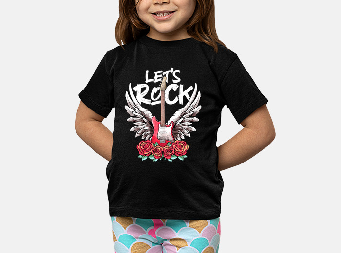 CAMISETA NIÑA/O ROCK BLANCA