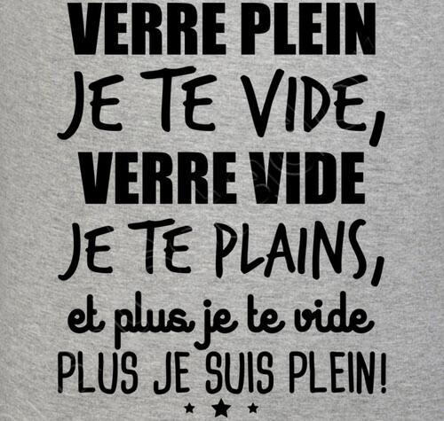 Tee Shirt Verre Plein Je Te Vide Tostadora Fr