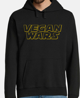 Vegan Wars - Hombre, jersey con capucha, negro