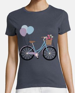 vélo / vélo / ballons / fleurs