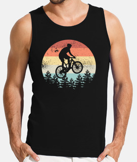 vélo de montagne coucher de soleil cycl