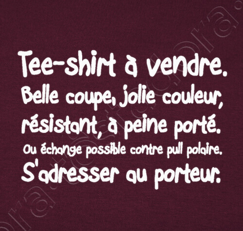 tee-shirt à vendre ou échanger https://www.tostadora.fr/bibine/vends_ou_echange/1508870