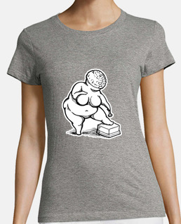 Venus de Gillete Willendorf - camiseta mujer gris