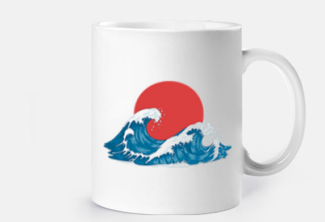 Verano Olas Retro Japonesa Retro Vintag