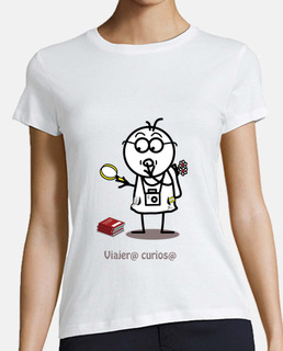 Viajero curioso-camiseta mujer