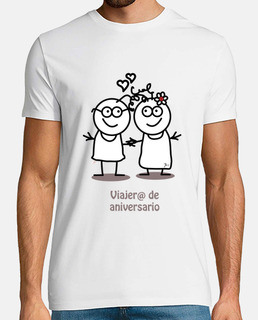 Viajero de aniversario-camiseta hombre