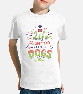 Vida con Perros Adopta Camiseta Niños