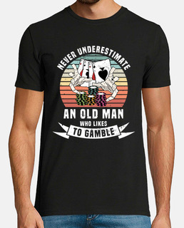 vieil homme drôle rétro jeu de poker ca
