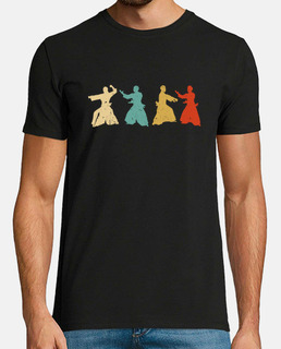 vinatge aikido silueta luchador mma idea de regalo