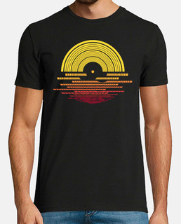 vinilo puesta de sol dj musica y verano