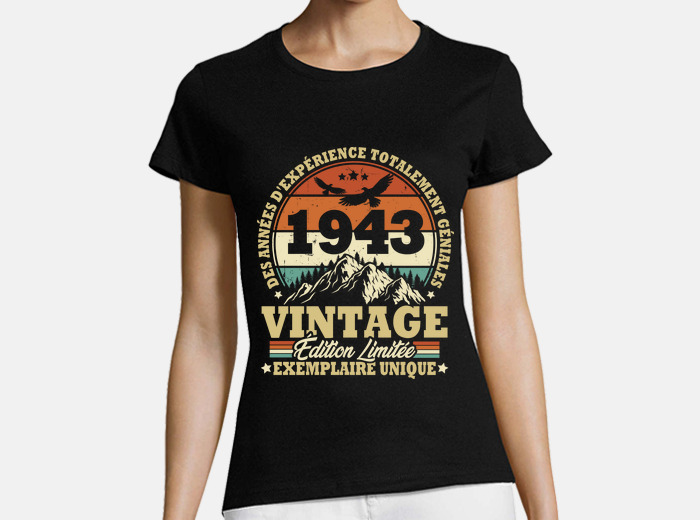 Teeshirt Homme – Vintage Exemplaire Unique (Votre Année)