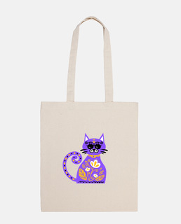violet cat with sunglasses