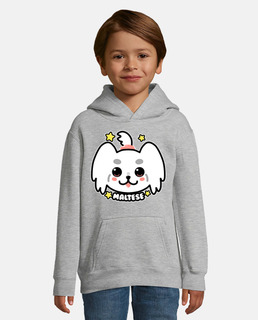 visage de chien maltais kawaii