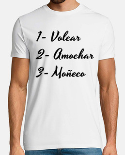 Volcar, Amochar, Moñeco Hombre, manga corta, blanco