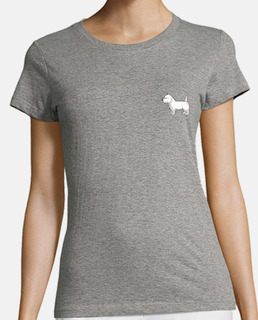 westie minimaliste, t-shirt femme