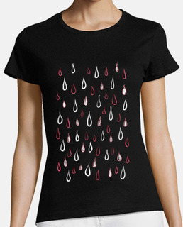white and red raindrops pattern