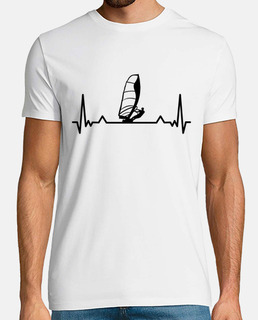Windsurfing Heartbeat Line Funny Gifts