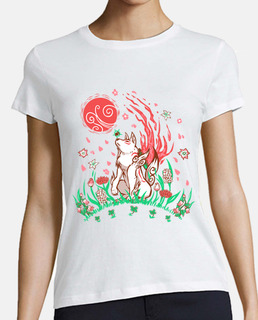 Wolf Blossom Breeze - Womans shirt