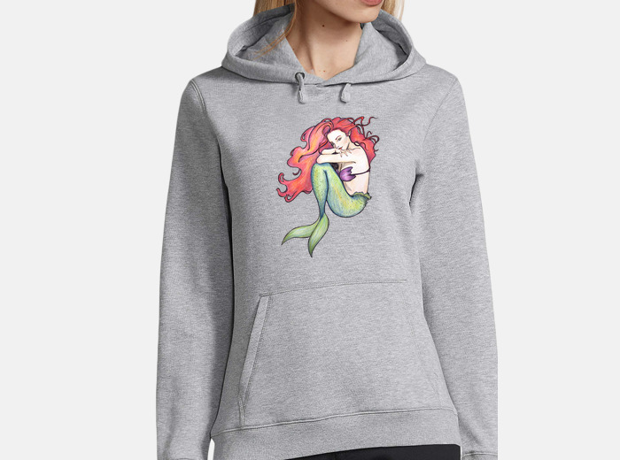 Woman little mermaid hoodie tostadora